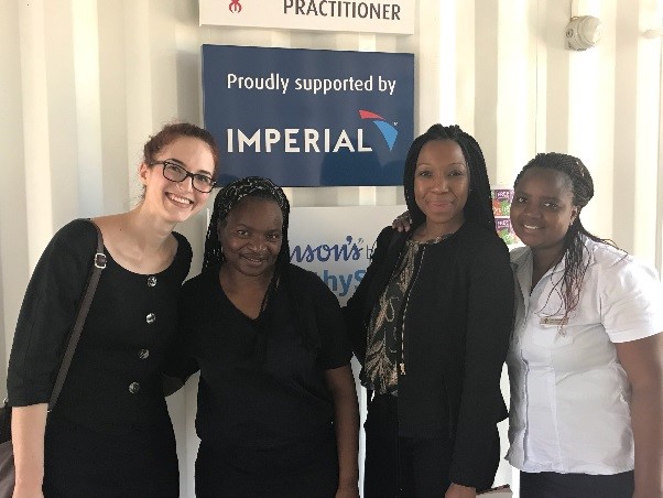 Four women at a clinic